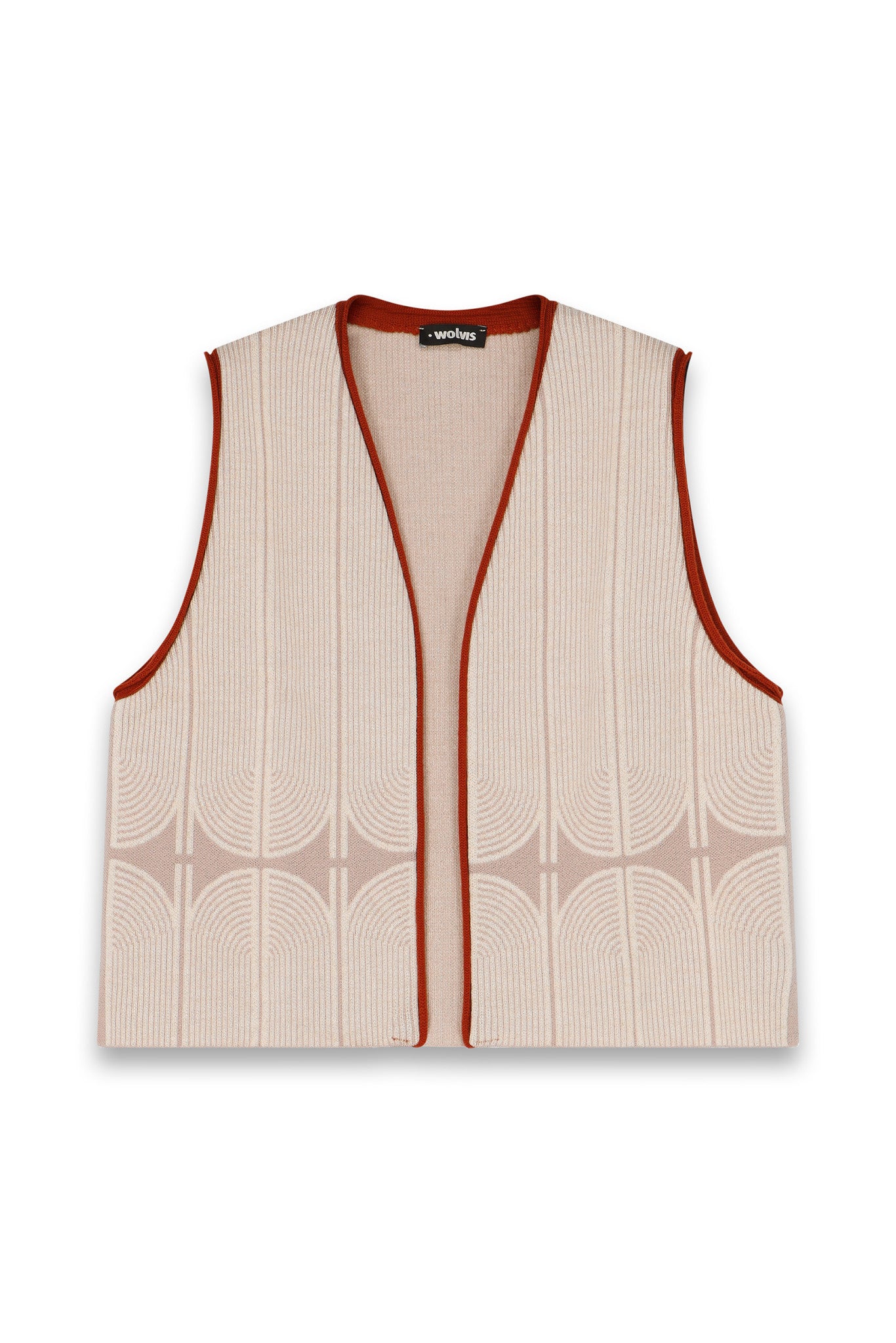 Gilet Lena - Nude- 100% extra fijne merinowol - Medium