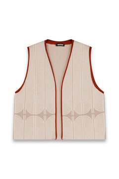 Gilet Lena - Nude- 100% extra fijne merinowol - Medium