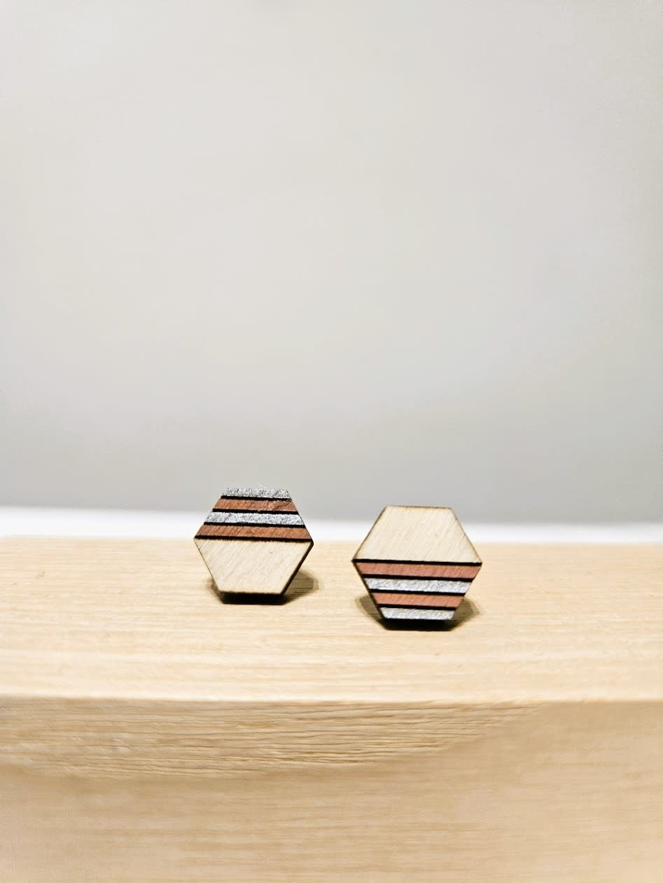 Houten oorsteker Hexagon 2.2