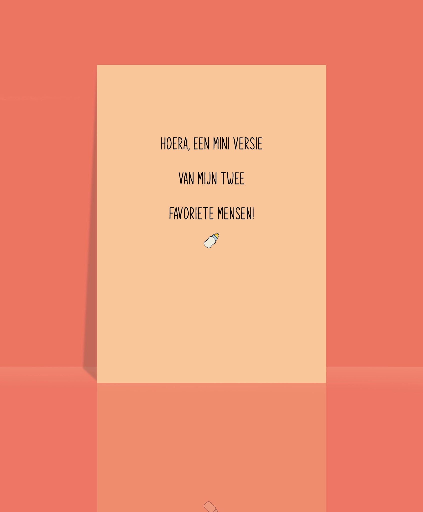 Wenskaart - Hoera, een mini versie van mijn twee favoriete mensen