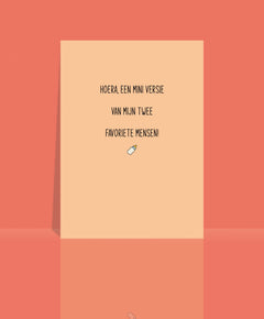 Wenskaart - Hoera, een mini versie van mijn twee favoriete mensen