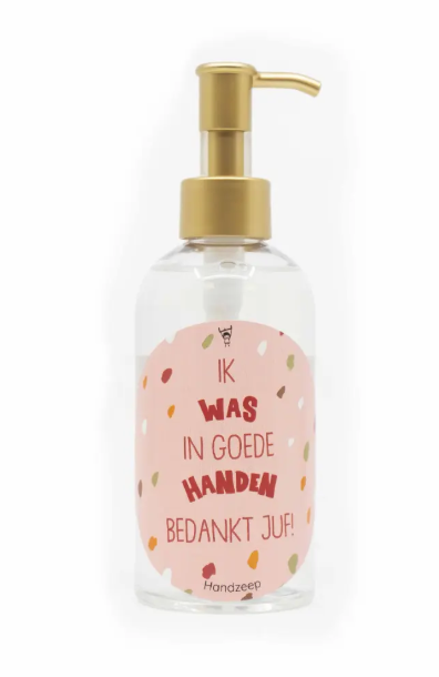 Handzeep 'Ik was in goede handen, bedankt juf'