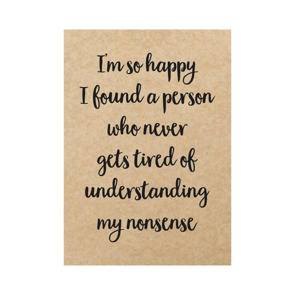 Postkaart - 'so happy I found the person...'