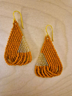 Oorhanger Jessy  - Terracotta met driehoek