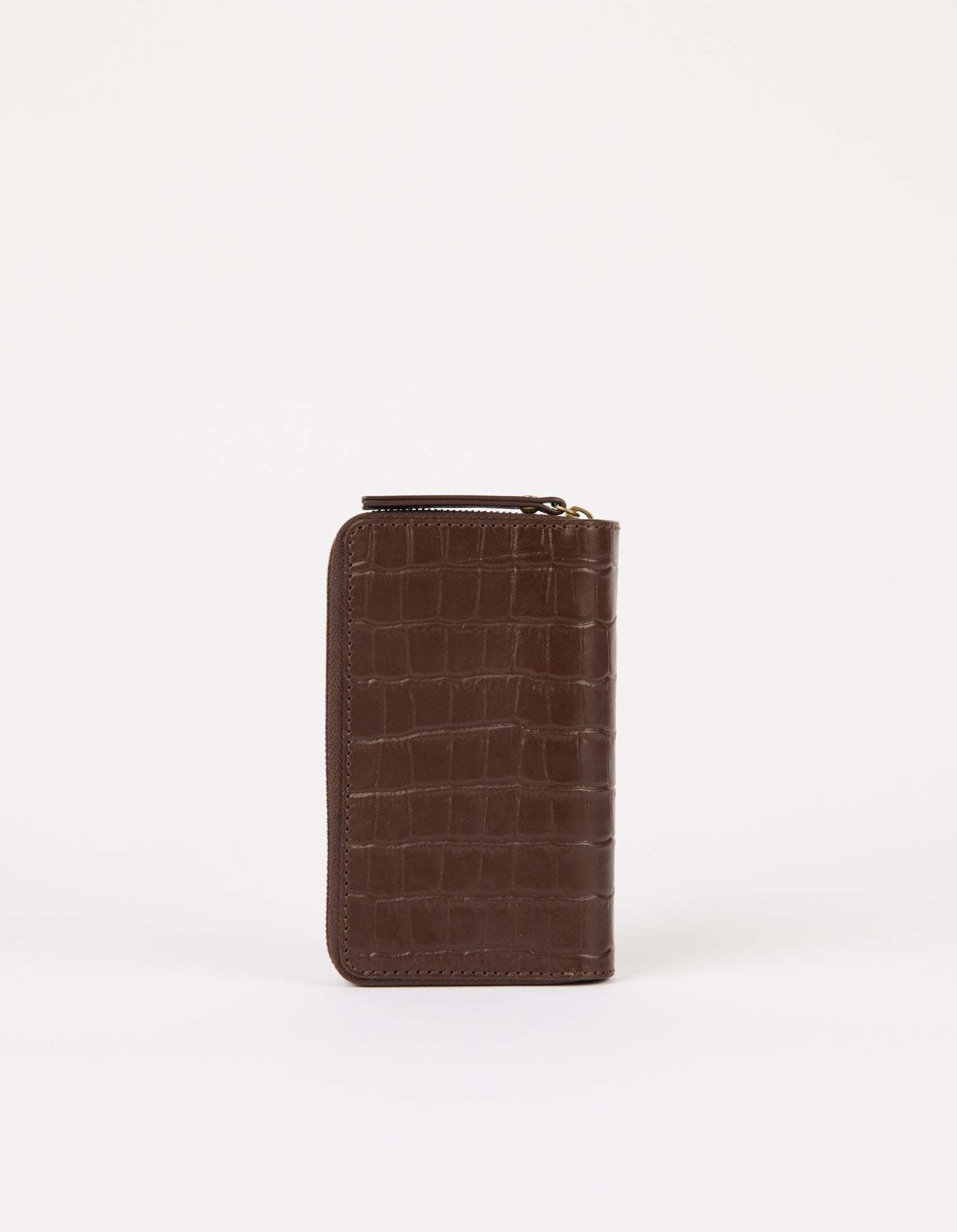 Portemonnee Jett - chocolate croco leather