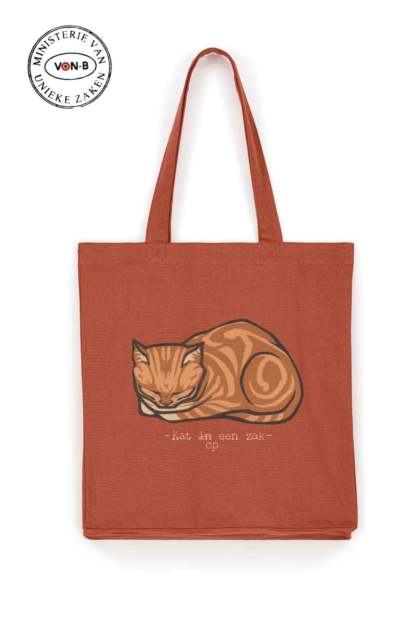 Tote bag mid - Kat op een zak