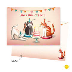 Wenskaart illustra'lies 'Have a prrrrrfect day'