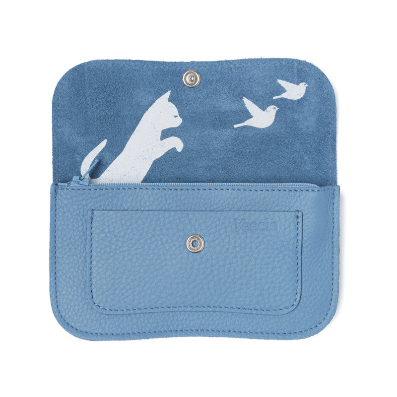 Portemonnee Cat Chase Medium - Painters blue
