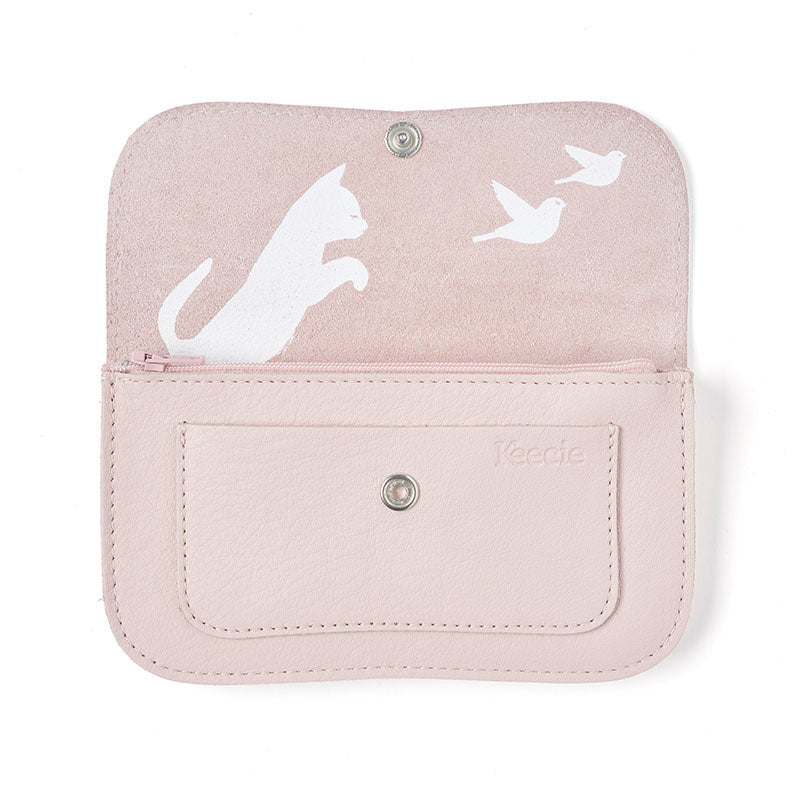 Portemonnee Cat Chase Medium, Powder pink