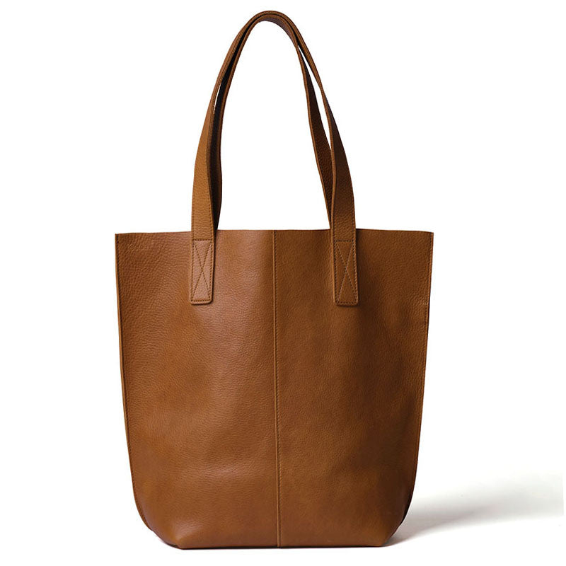 Lederen shopper - Swing It - Cognac used look