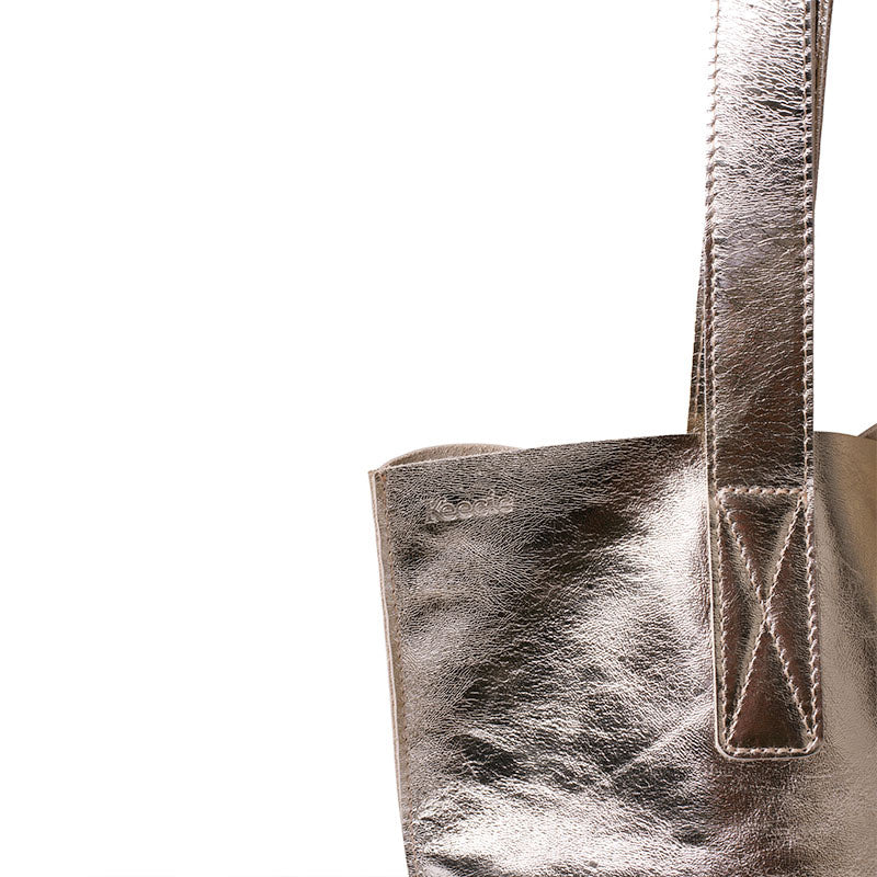 Lederen shopper - Swing It - Gold