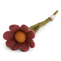 Kleine anemone met blaadje - rouge -17cm