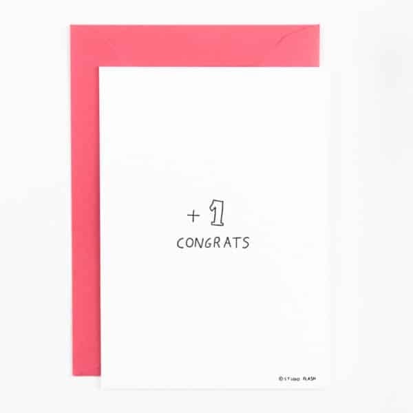 Kaart '+1 - Congrats'