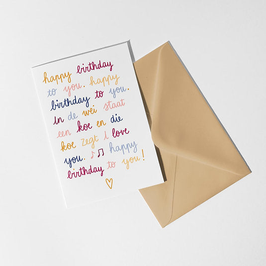 Wenskaart - happy birthday lied