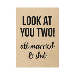 Postkaart - look at you two!... married'