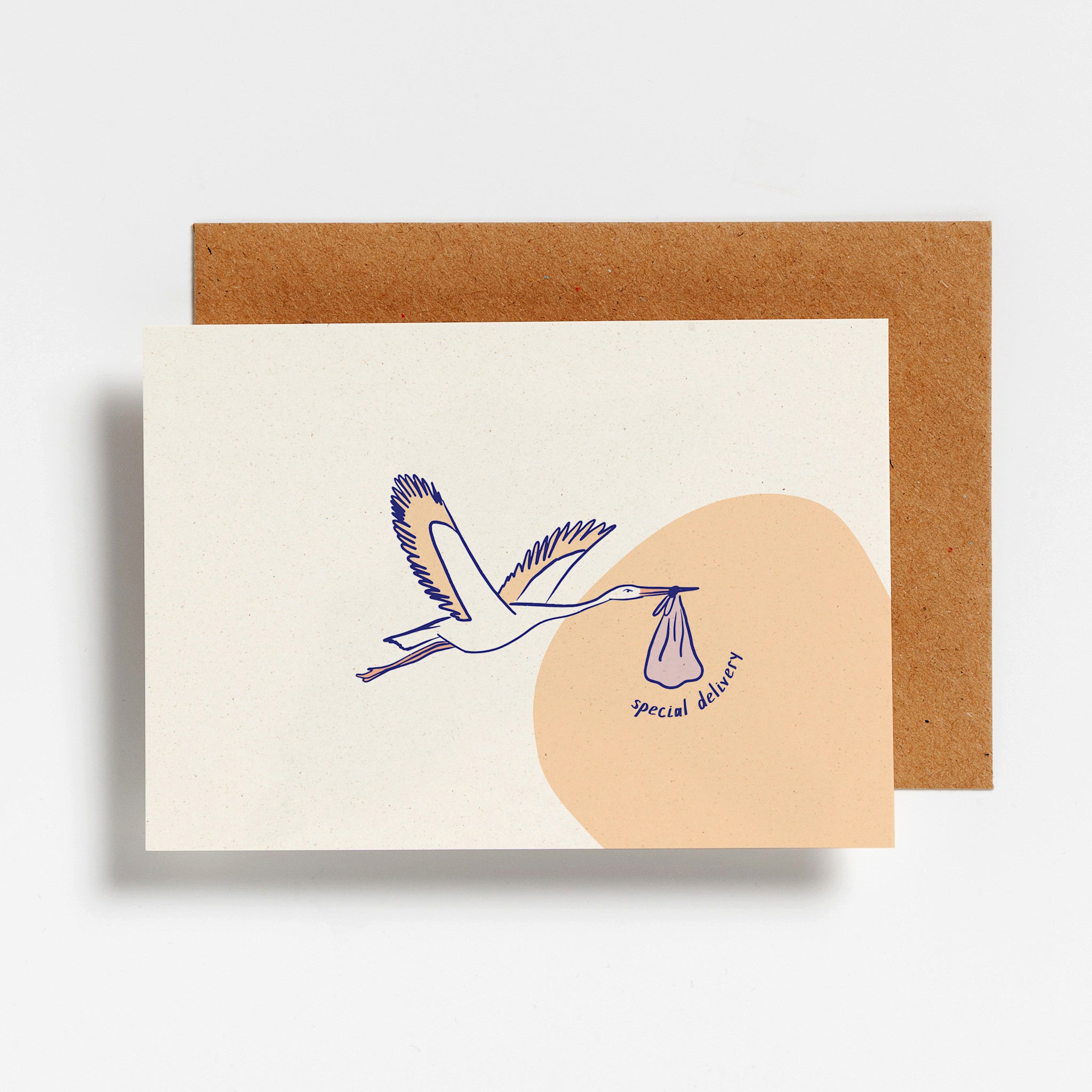 Wenskaart Hello August - 'Special delivery'