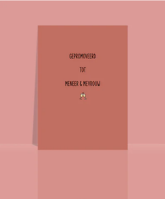 Wenskaart - Gepromoveerd tot meneer & mevrouw