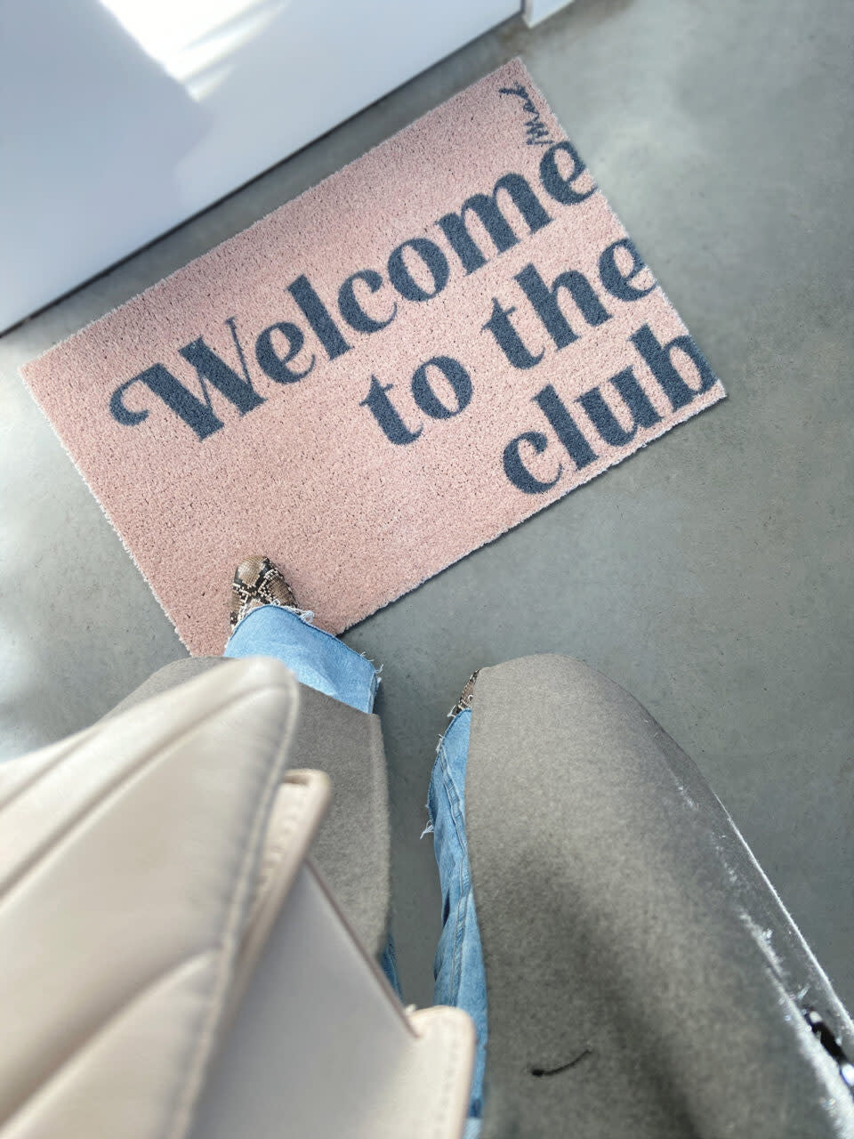 Mat - 'NIA' - Scraper - 50 x 75 cm - 'Welcome to the club'