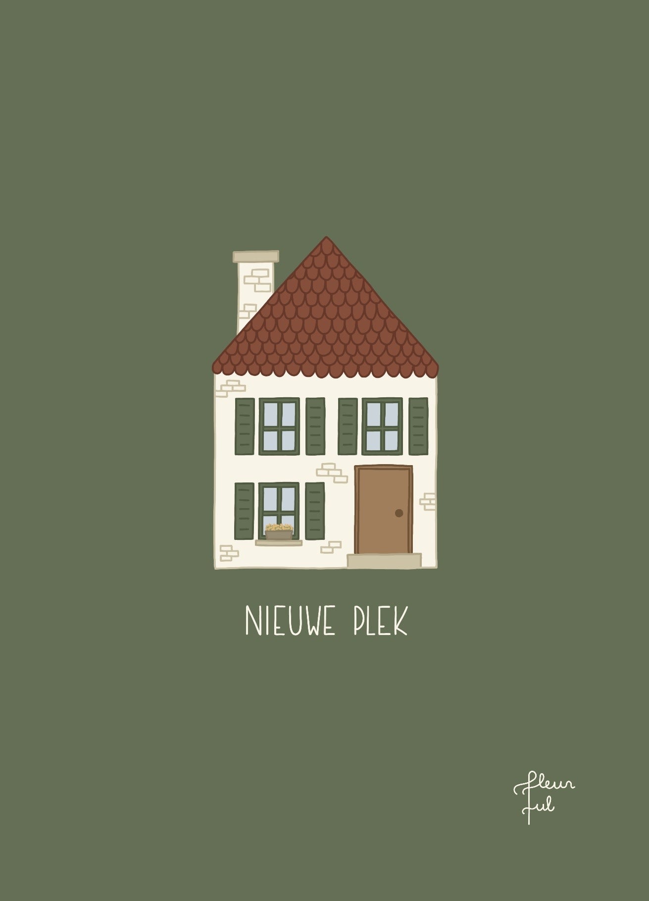 Wenskaart 'nieuwe plek'
