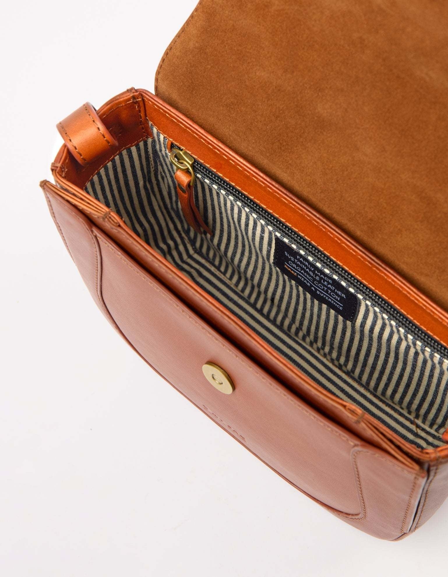 Nina - Dark cognac classic leather