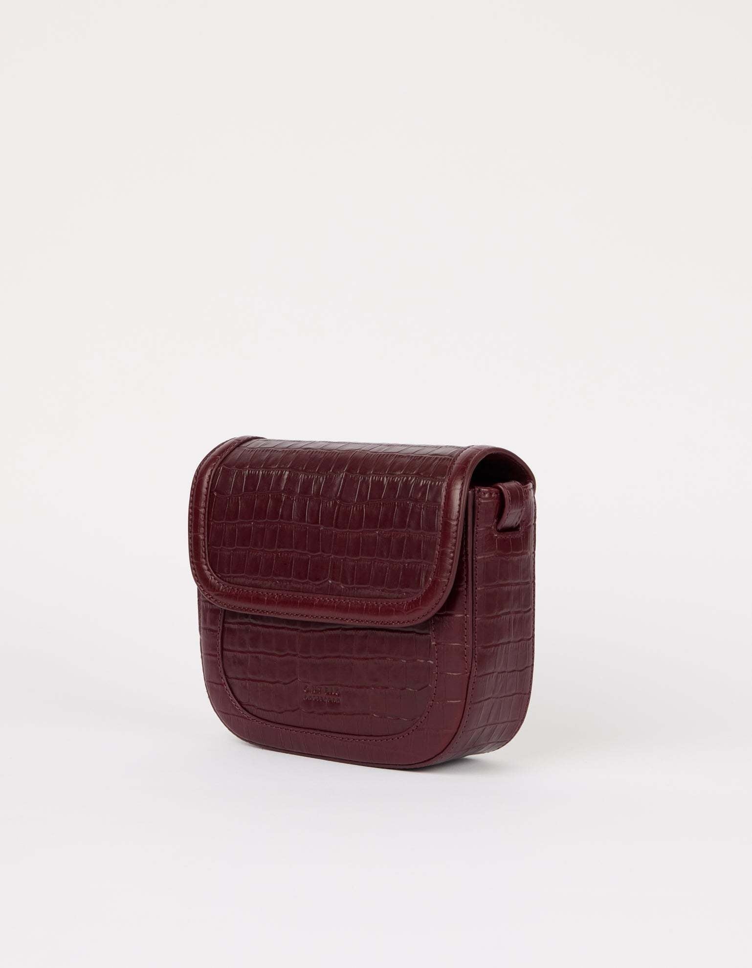 Nina - Dark cherry croco leather
