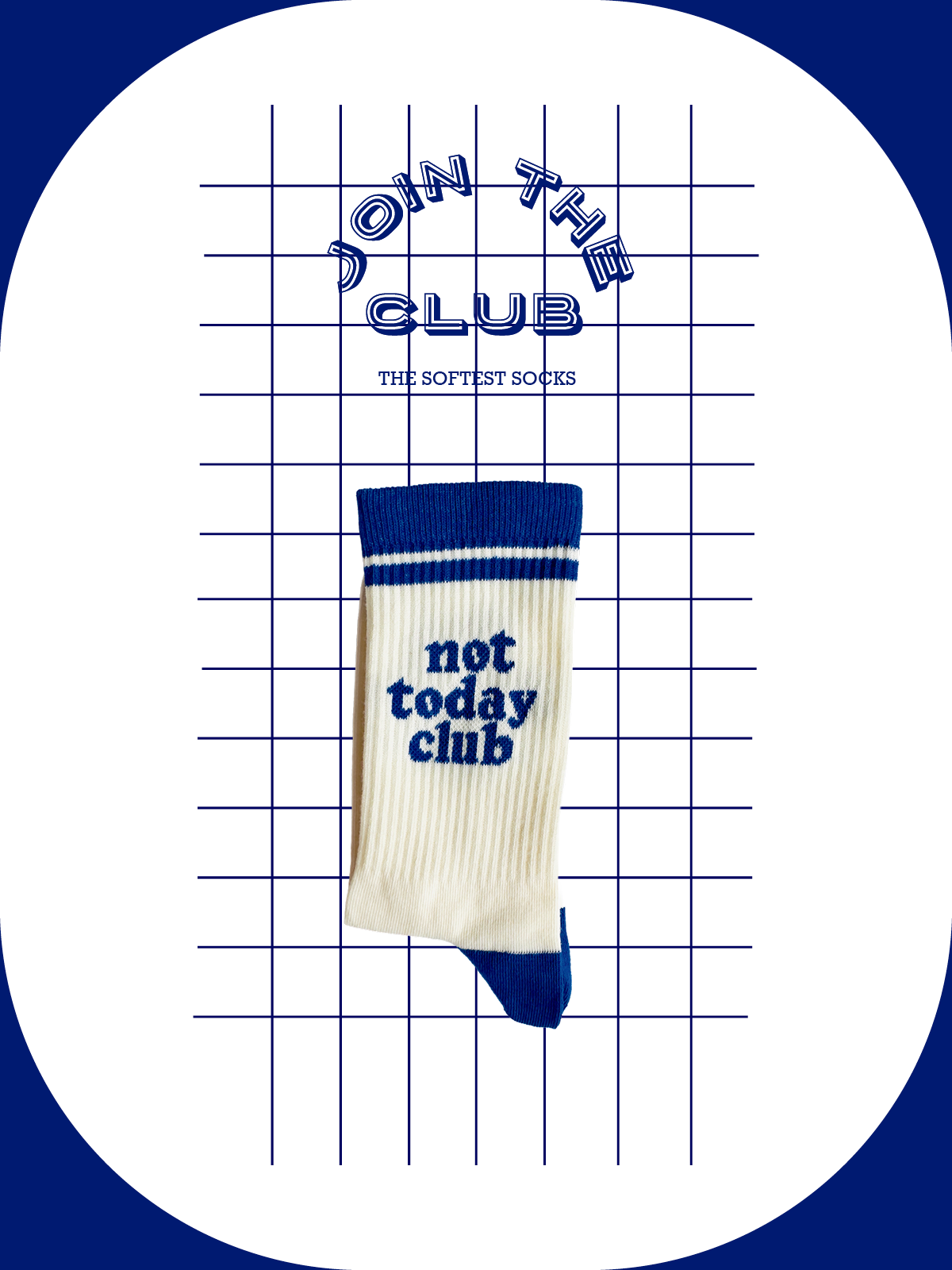 Sokken 'Not today club' - maat 42-46 / blauw