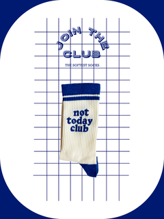 Sokken 'Not today club' - maat 42-46 / blauw