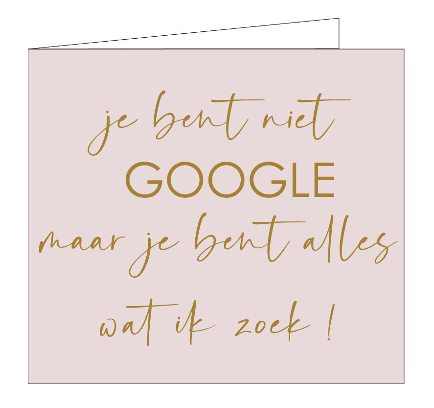 Wenskaart Mailbox - 'Jij bent niet google...'
