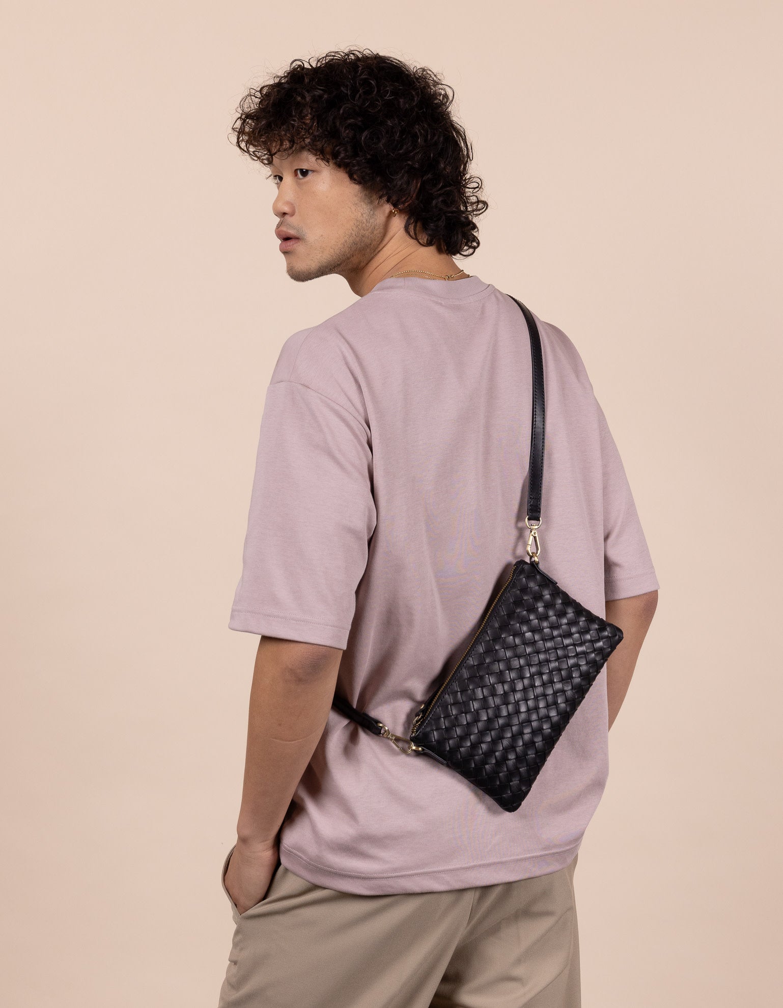 Lexi  Black Woven Classic Leather