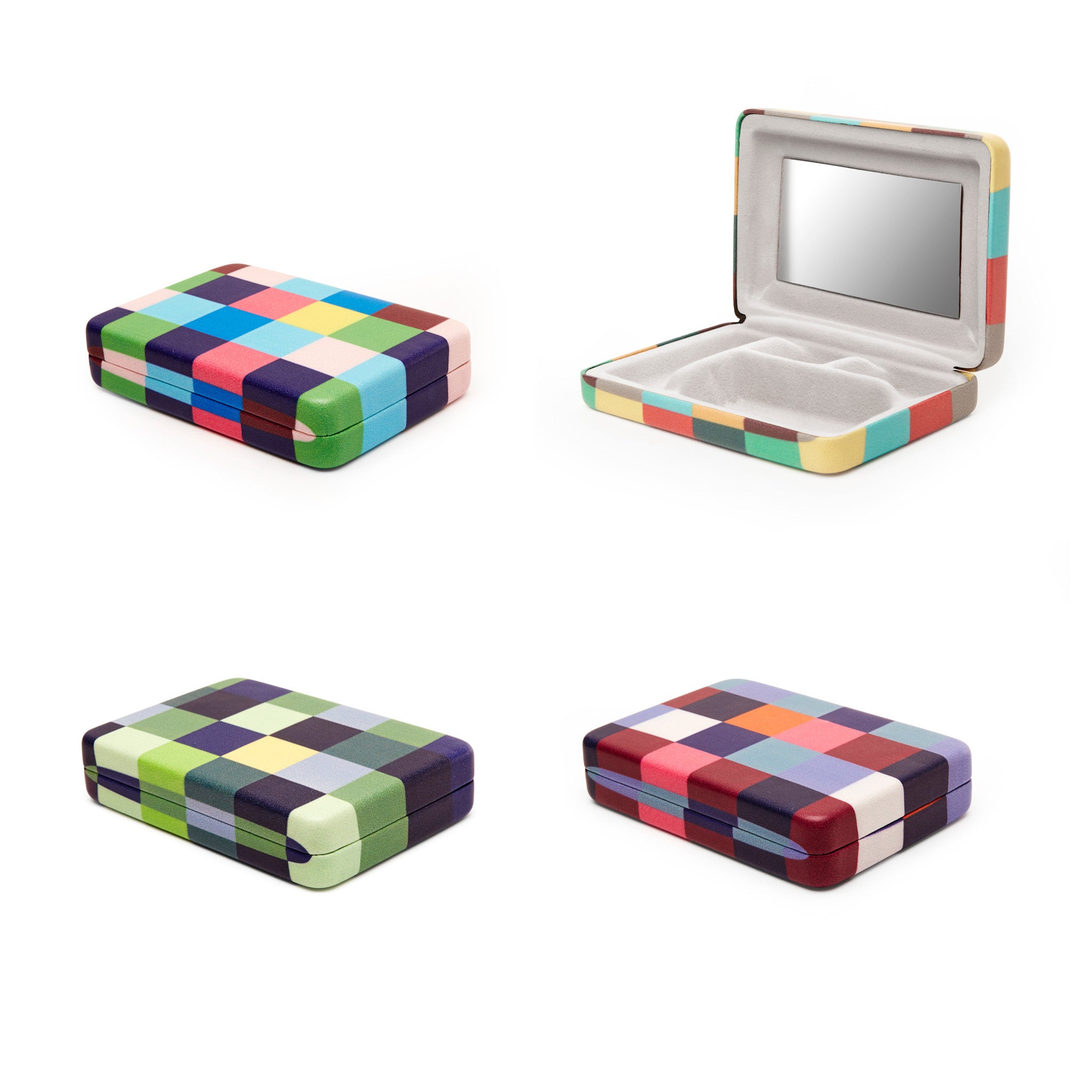 Compact juwelendoosje - plaid