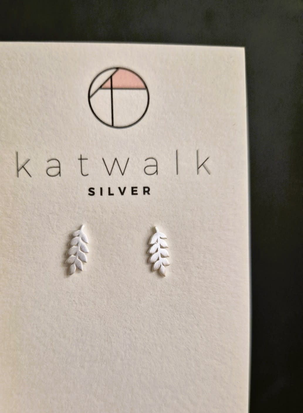 Zilver oorstekers - palmblad