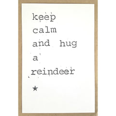 Postkaart Mailbox - 'Keep calm and hug a reindeer'