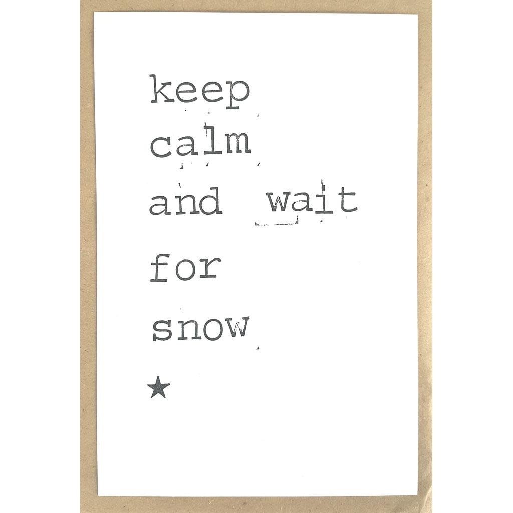 Postkaart Mailbox - 'Keep calm and wait for snow'