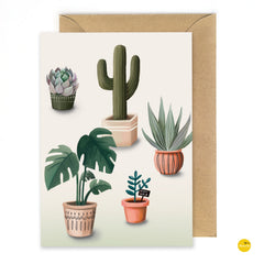 Wenskaart illustra'lies 'Planten'