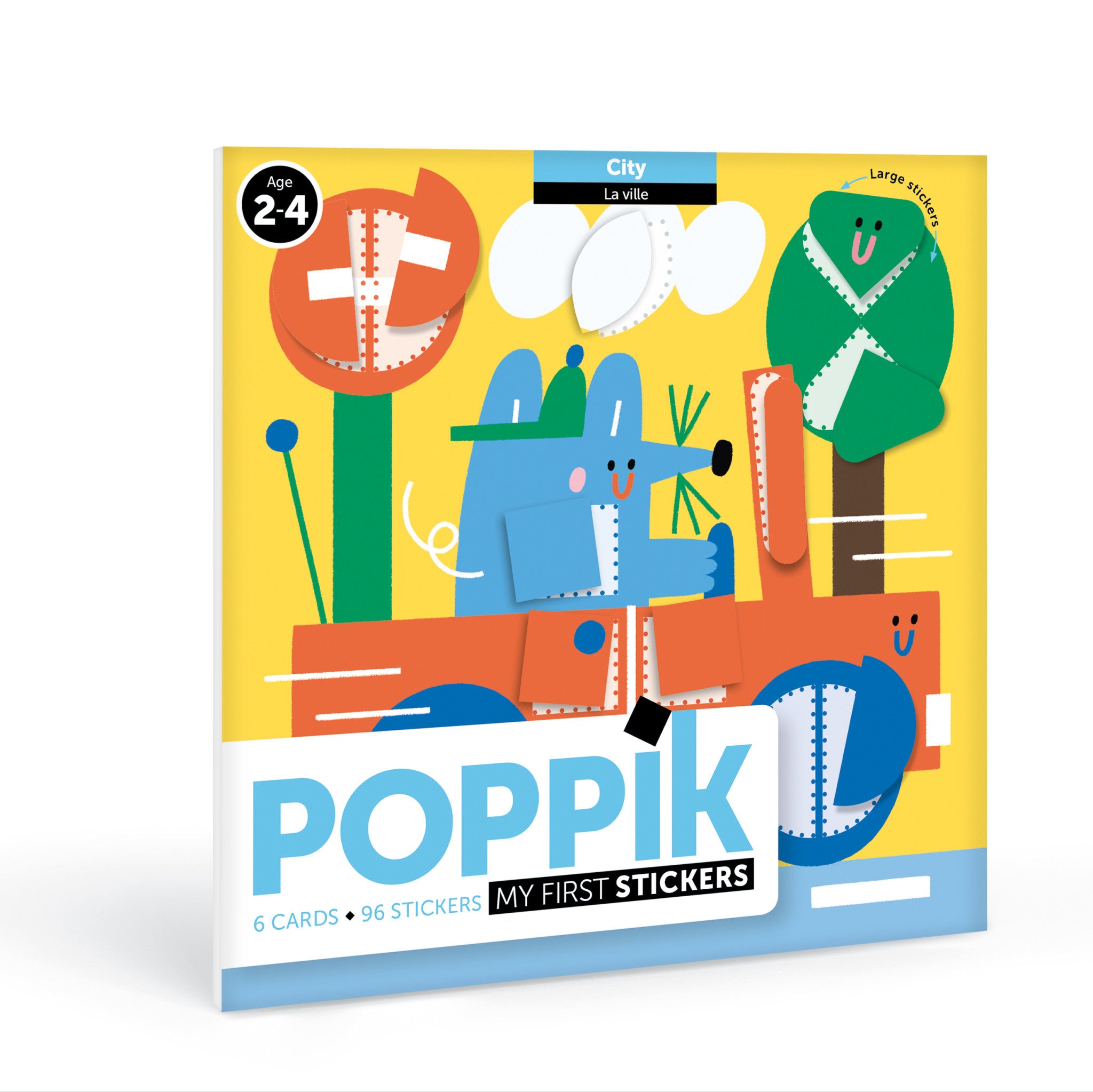Mijn eerste stickers - 6 stickerkaarten (4-6j) - Stad