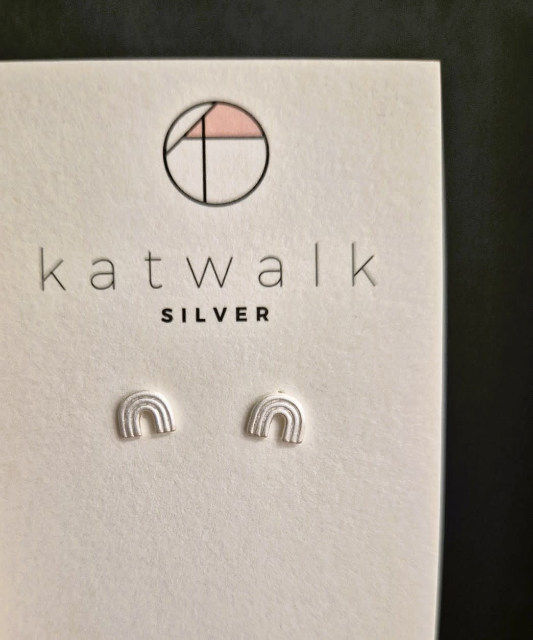 Zilver oorstekers - regenboogje