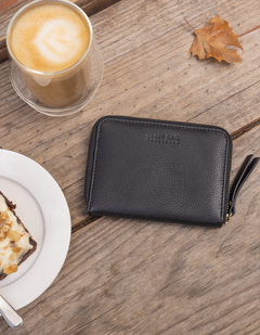 Robbie Wallet - Black soft grain Leather
