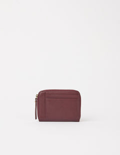 Robbie Wallet - Dark cherry soft grain Leather