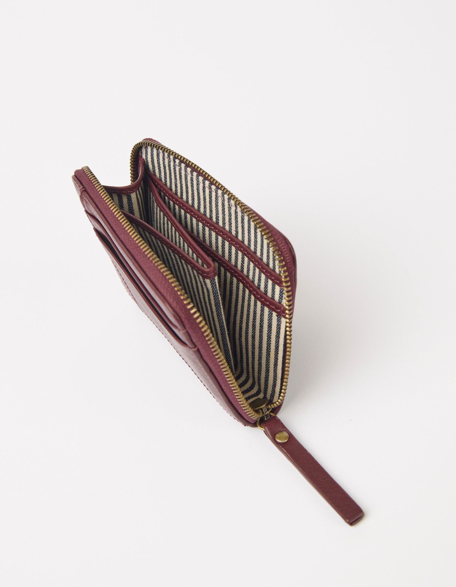 Robbie Wallet - Dark cherry soft grain Leather