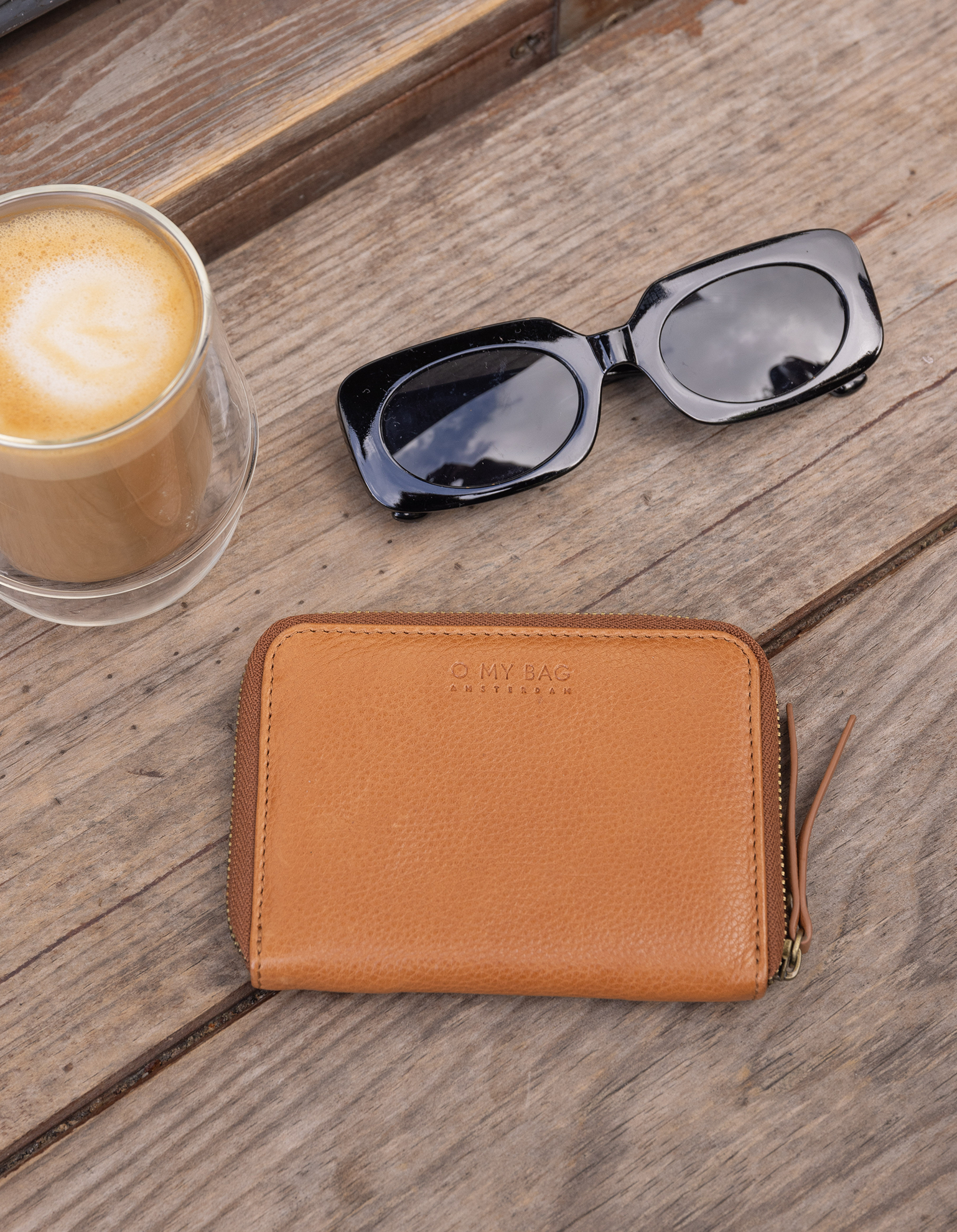 Robbie Wallet - Wild oak soft grain Leather