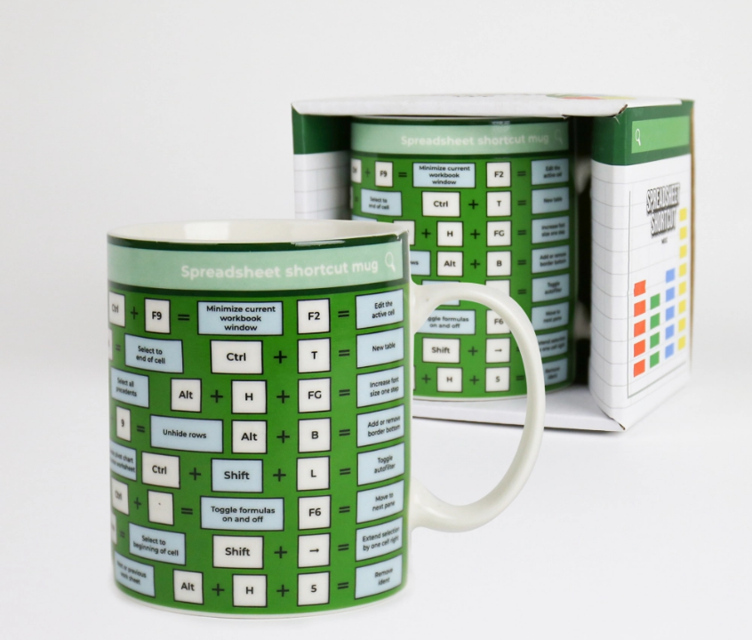 Spreadsheet shortcut - mug