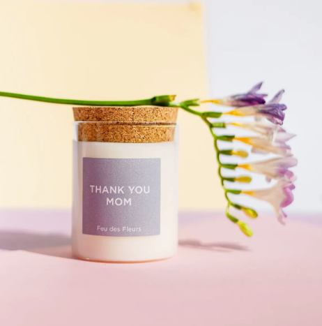 Geurkaarsje in glas 'Thank you mom' - 50g