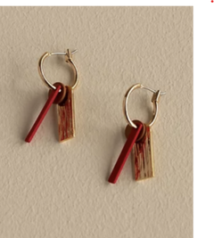 The Sticky Sis Club jewellery | earrings // shades of sunset - sunset orange + poppy red