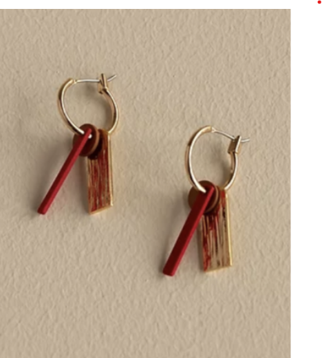 The Sticky Sis Club jewellery | earrings // shades of sunset - sunset orange + poppy red