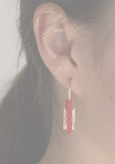 The Sticky Sis Club jewellery | earrings // shades of sunset - sunset orange + poppy red