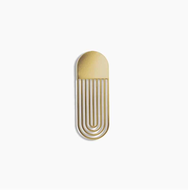 Magnetische broche - langwerpig - goudkleur
