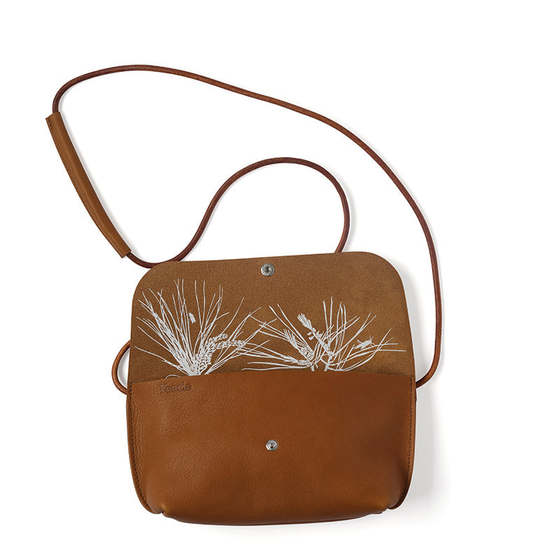 Tas Secret Garden - Cognac used look