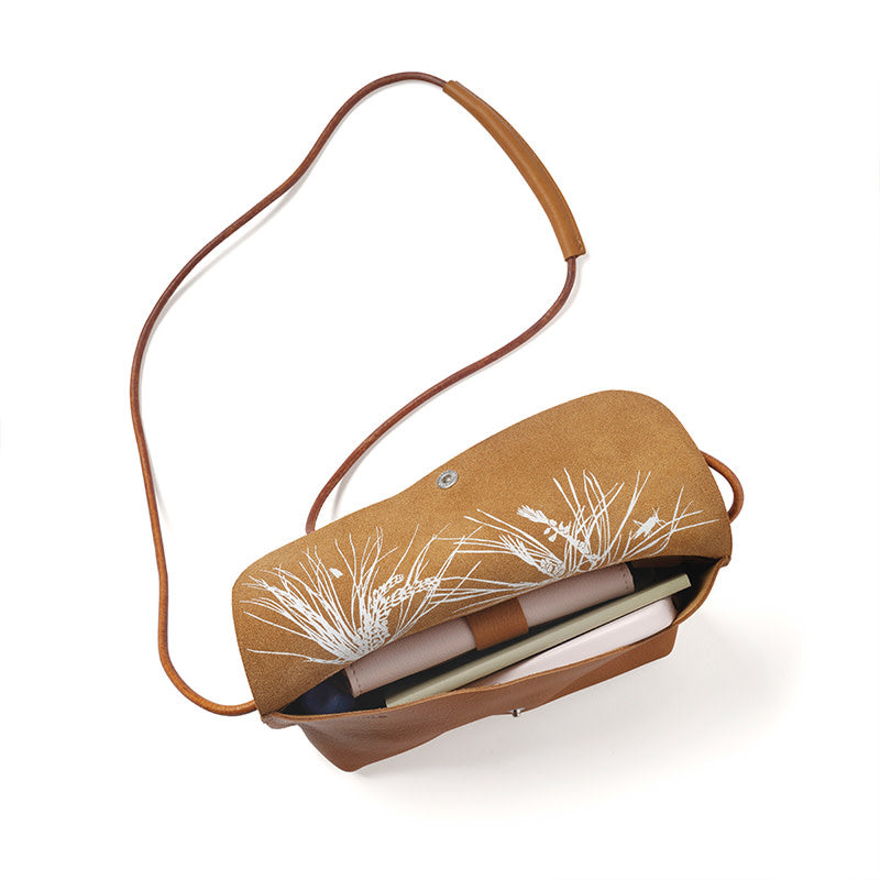 Tas Secret Garden - Cognac used look