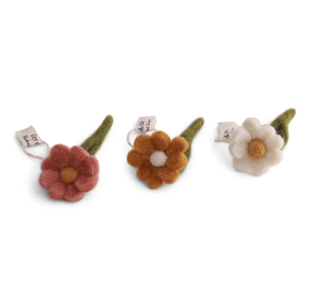 Set van 3 mini anemonen - Yellow - 7 cm