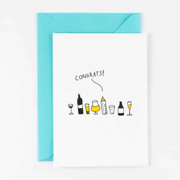 Kaart 'Congrats - baby bottle'